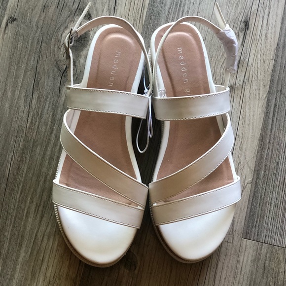 Steve Madden Shoes Madden Girl Gsentry White Platform Sandals